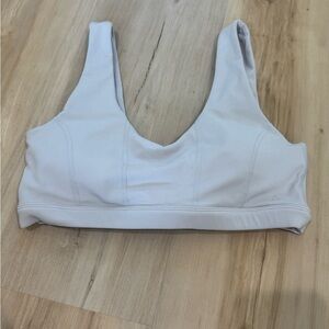 Seamless Light Gray Scoop Sports Bra
